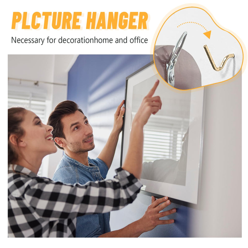 FURHUA Super Hook Picture Hangers and Office Pack, Drywall Hooks for Hanging Pictures, Wall Hooks, Picture Hangers, Picture Hanging Kit，Hang Art, Clock, Shelves, Mirrors