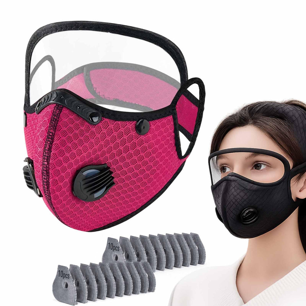 NGCME Reusable Carbon Filter Dust Mask with Eye Protection