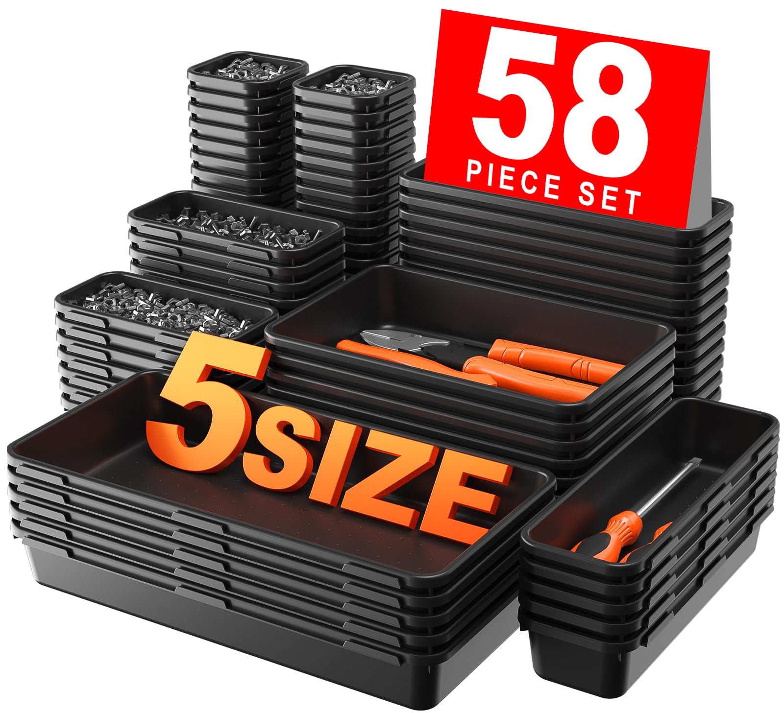 Tool Box Organizer Tray Divider Set for Drawers