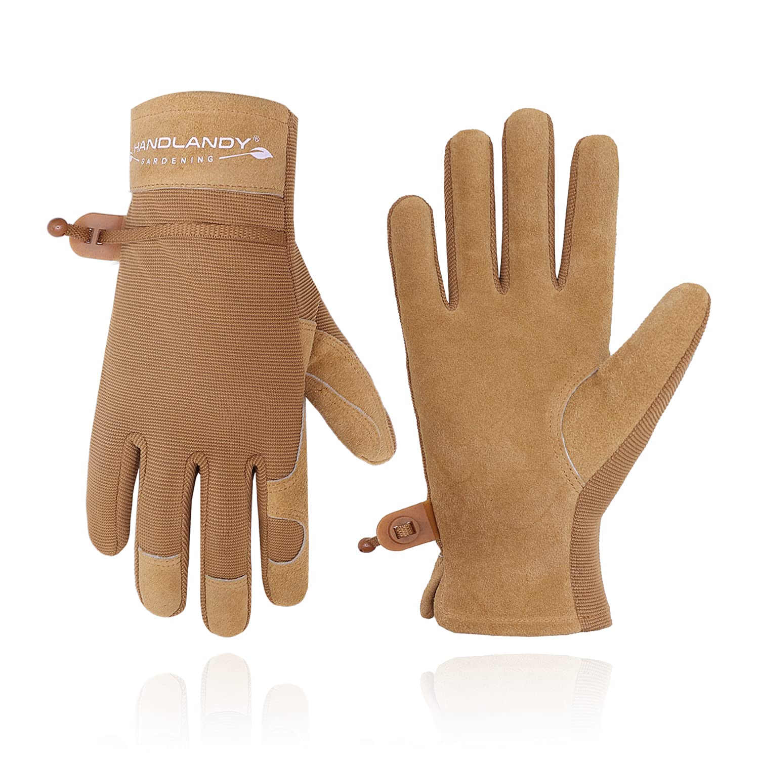 HANDLANDY Women’s Leather Gardening Gloves Touchscreen