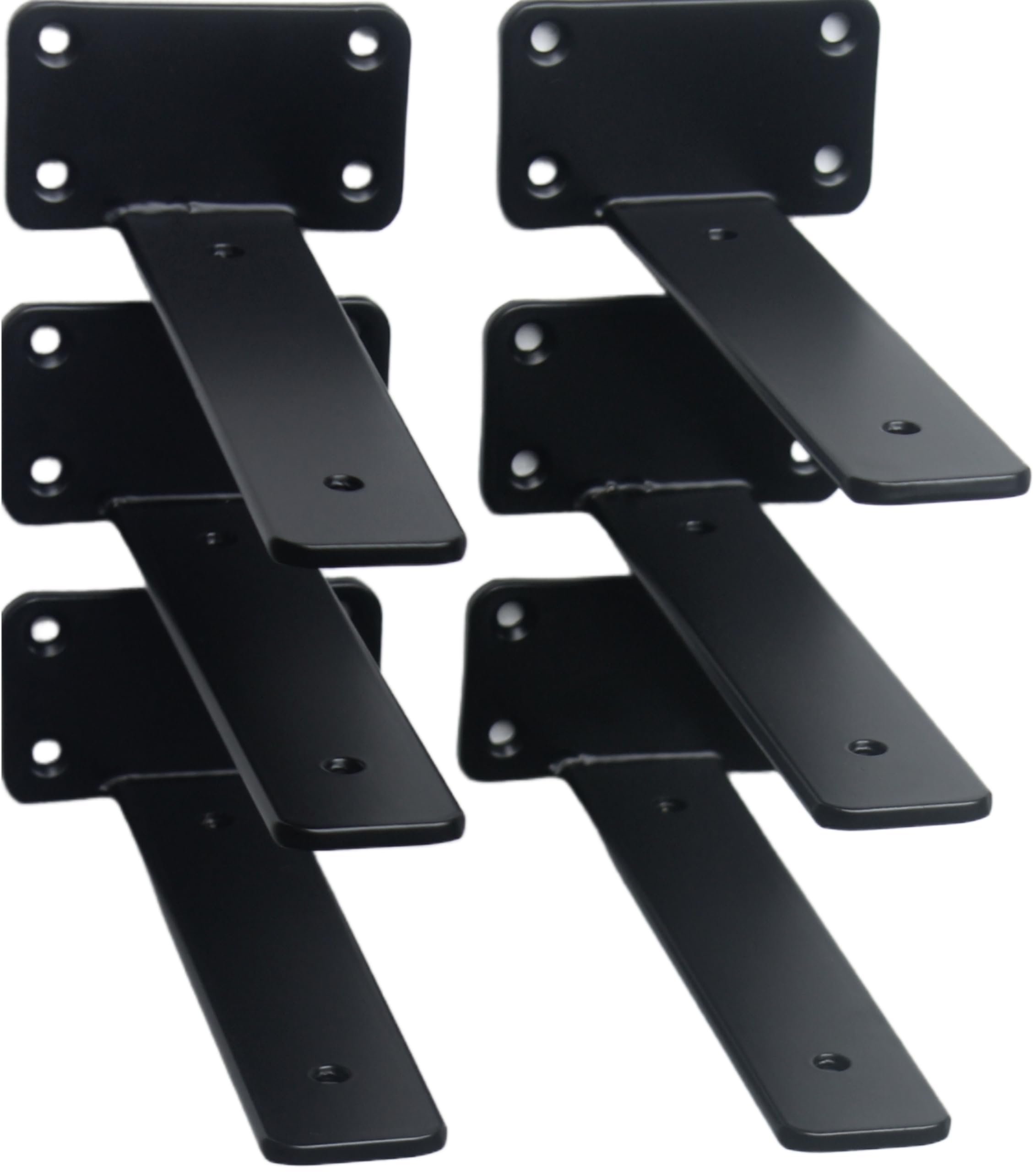 Hidden L Floating Shelf Brackets 1/5-Inch Thick Iron