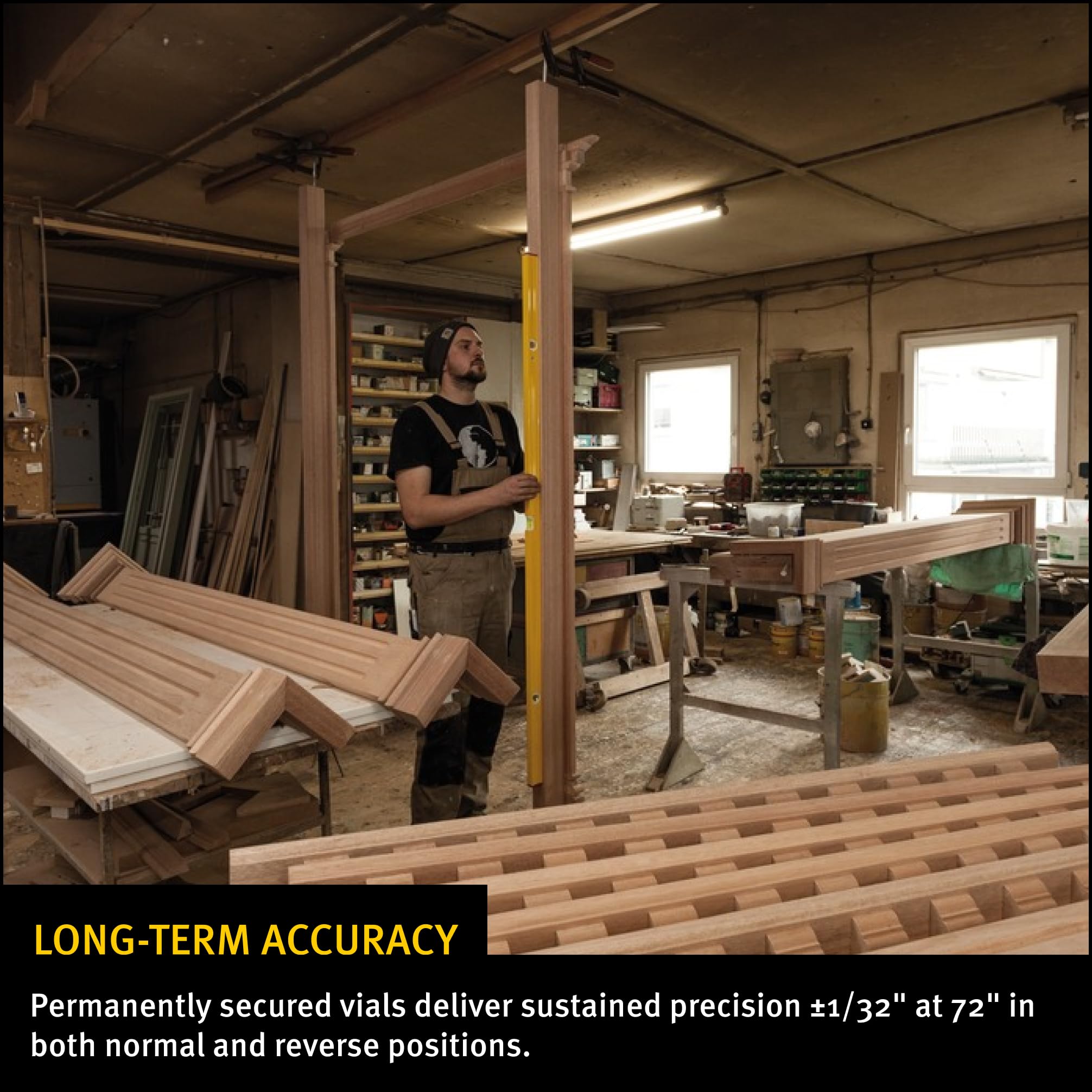 STABILA Remodeler Set with Type 80 AS-2 48 inch (120 cm) spirit Level, BM 100 10 ft. (3 m) measuring tape, 3 construction pencils, carrying case, Cat. Number 29710