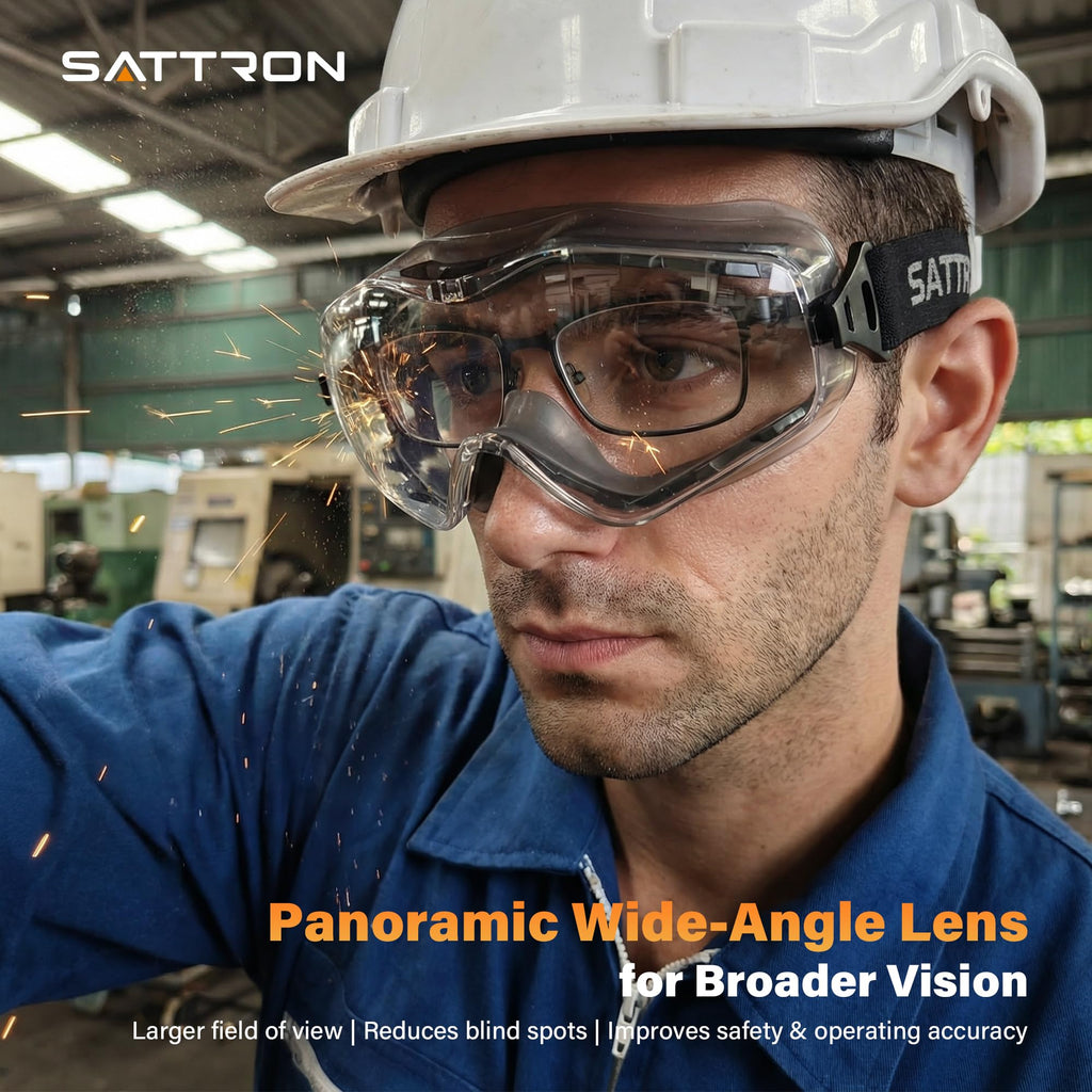 Safety Goggles Over Glasses, Anti Fog ANSI Z87.1 Scratch & Impact Resistance UV Protection