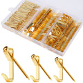 Picture Hanging Kit, 10lb, 30lb, 50lb and 100lb Picture Hangers, Metal Picture Hanging Hooks with Nails, on Drywall, Wooden Wall