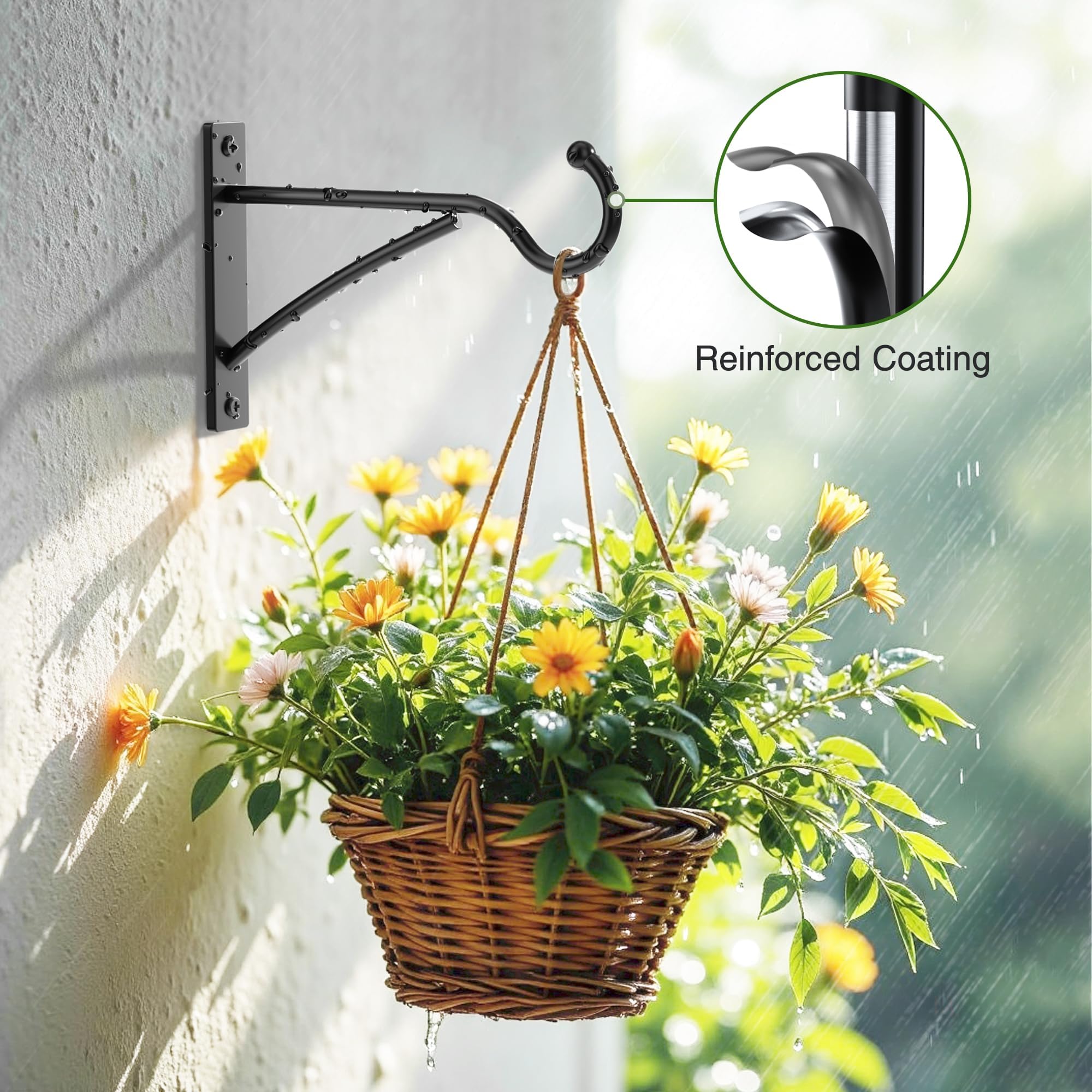 saffruff Outdoor Plant Hanging Hooks for Wall