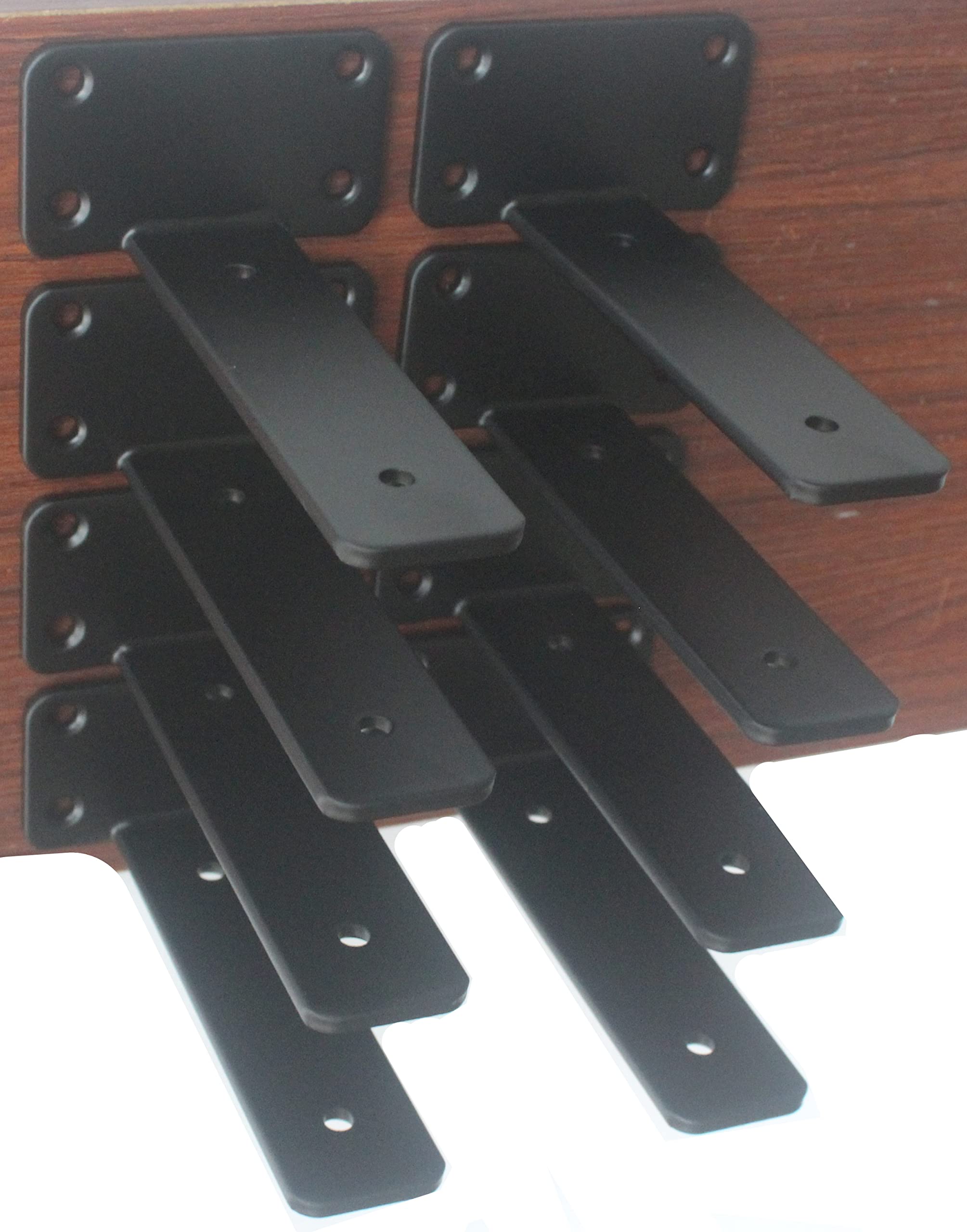 Hidden L Floating Shelf Brackets 1/5-Inch Thick Iron