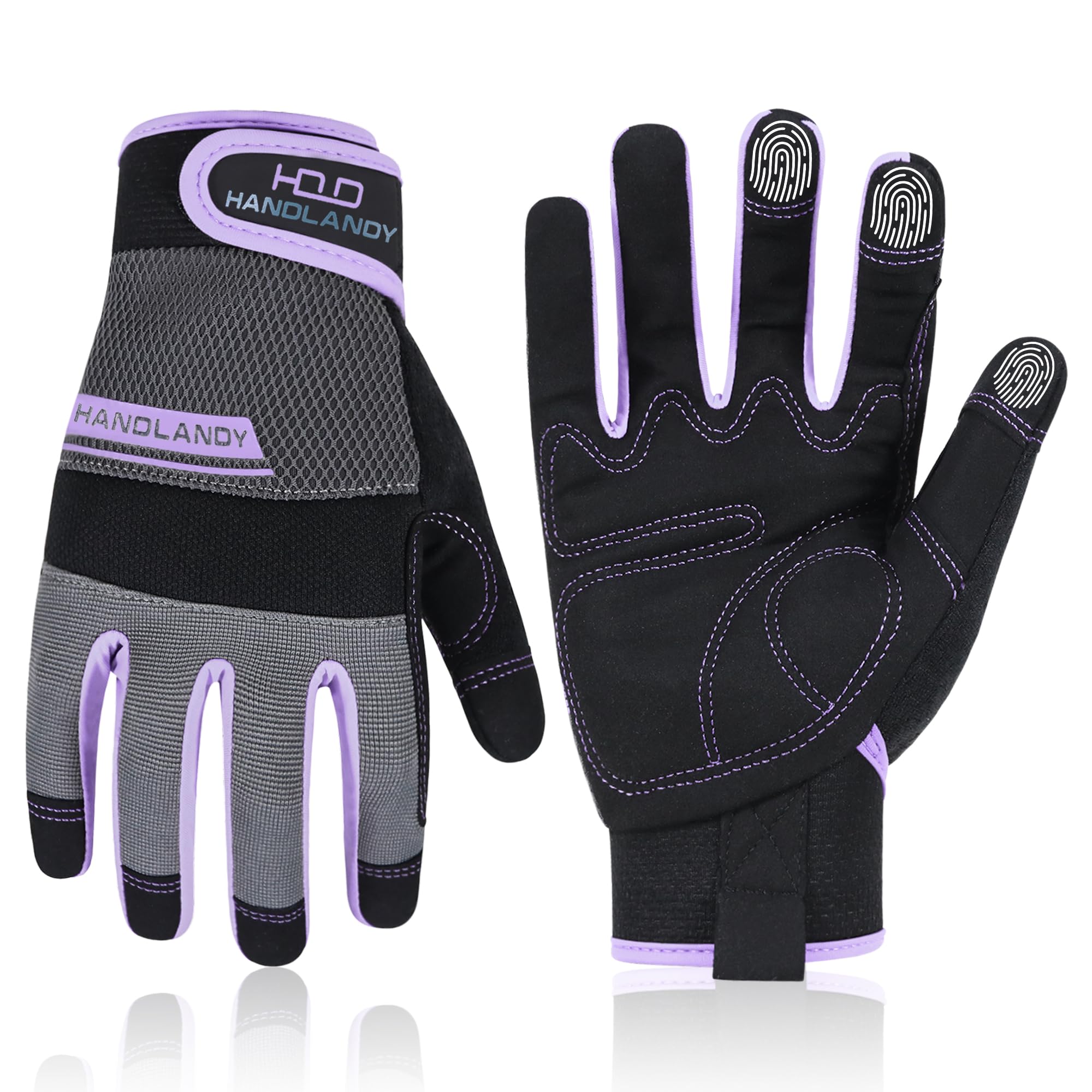 HANDLANDY Women’s Leather Gardening Gloves Touchscreen