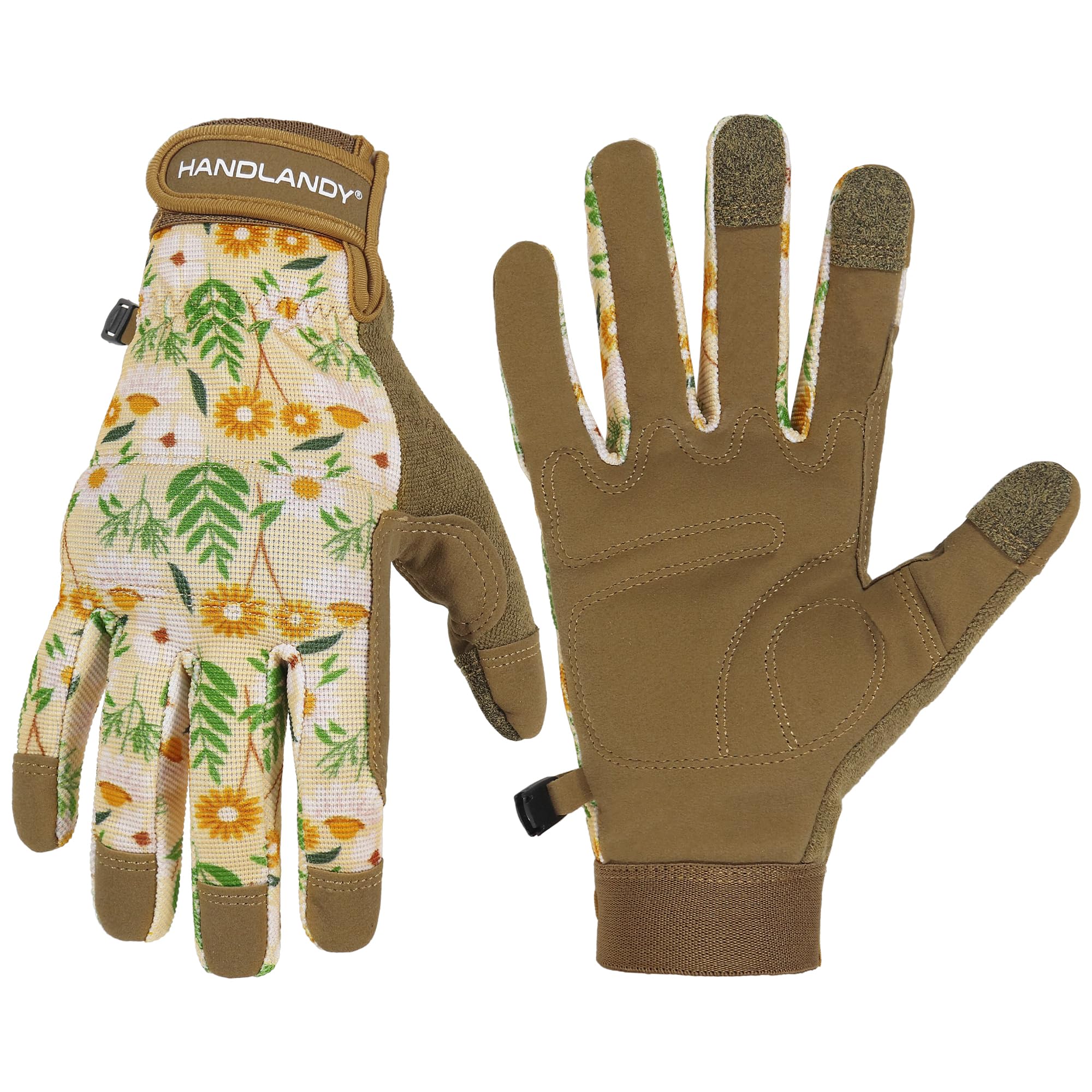 HANDLANDY Women’s Leather Gardening Gloves Touchscreen