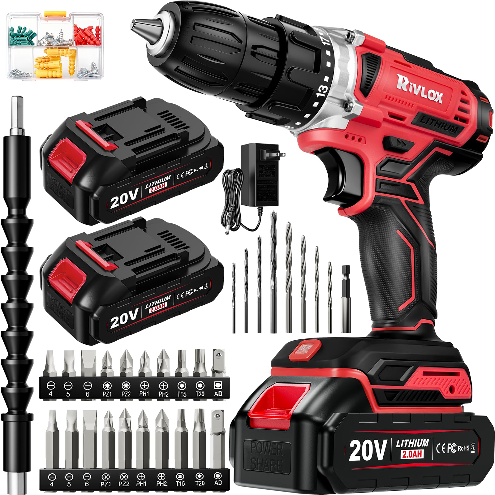 Cordless Electric Power Drill Driver Set for Home DIY