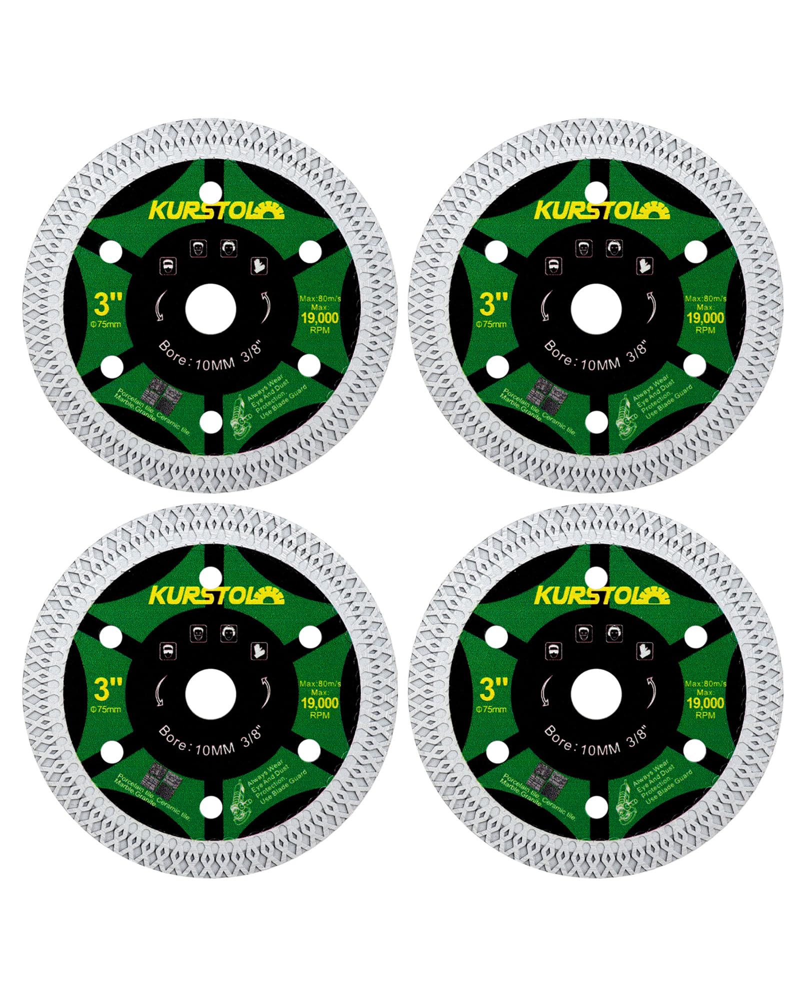 KURSTOL 3-Inch Saw Blade Set 4-Piece for Cutting