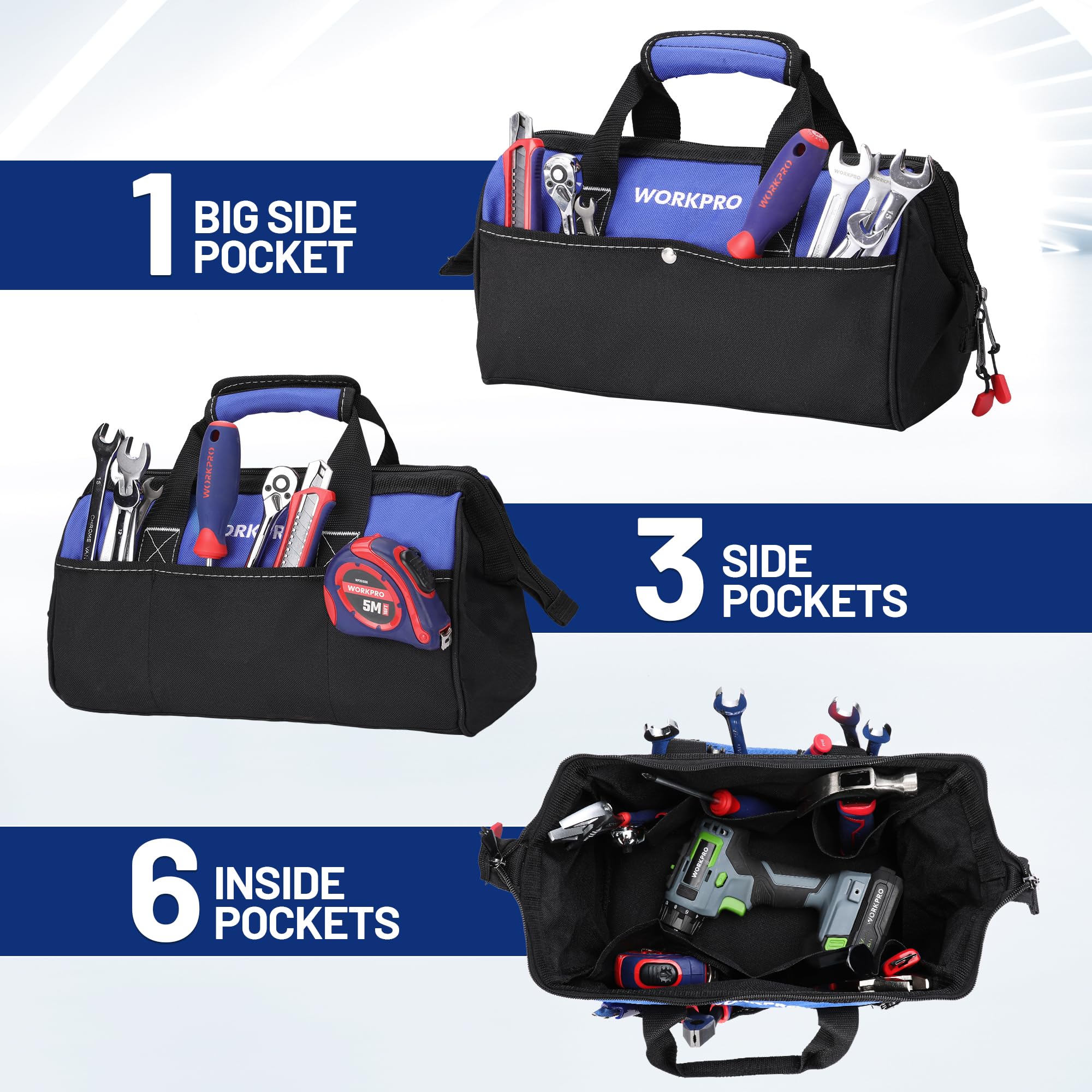 WORKPRO 13-Inch Tool Bag
