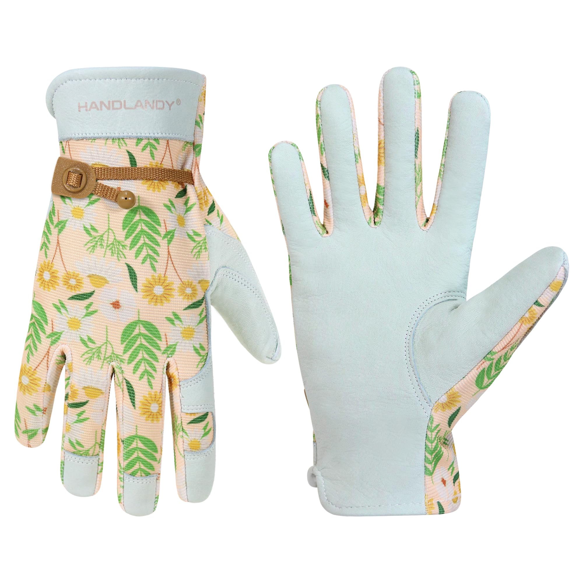 HANDLANDY Women’s Leather Gardening Gloves Touchscreen