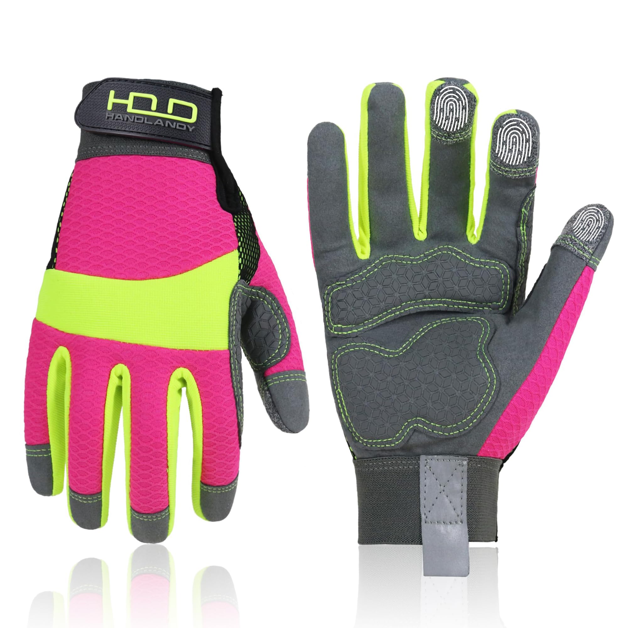 HANDLANDY Women’s Leather Gardening Gloves Touchscreen
