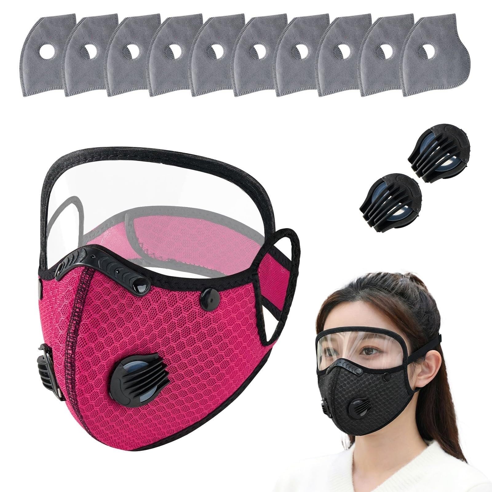 Reusable Carbon Filter Dust Mask with Eye Protection