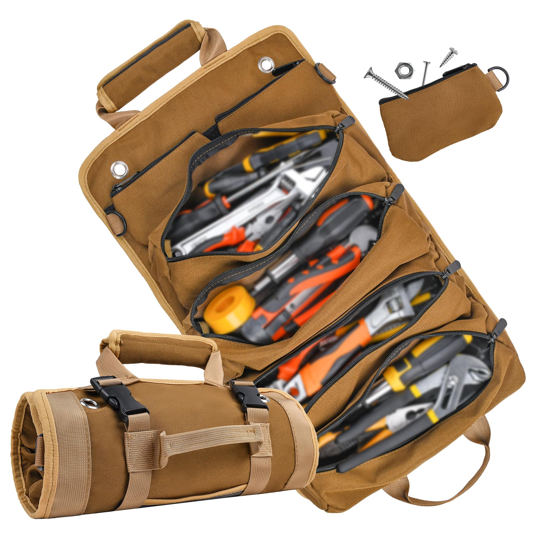 Heavy Duty Roll Up Tool Bag Organizer for Mechanics