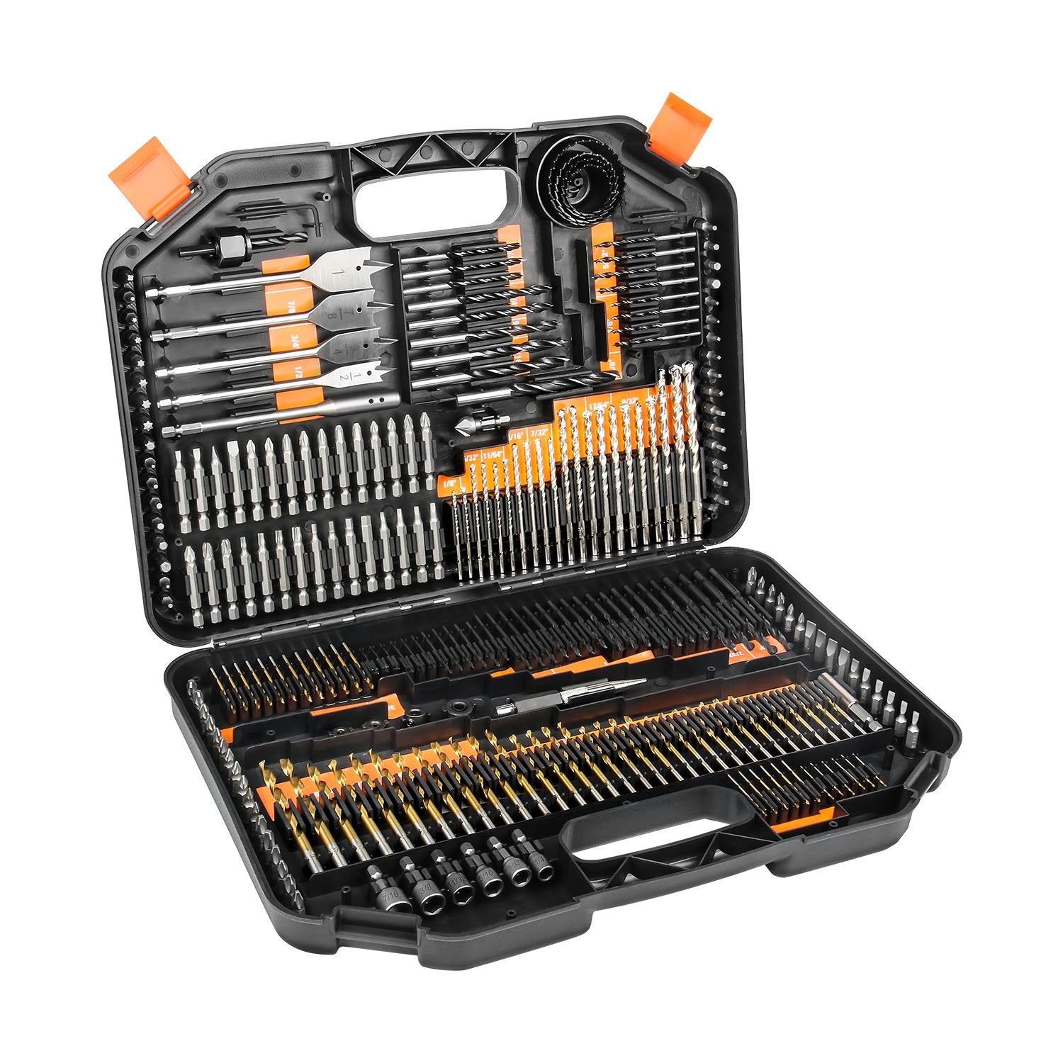 ENERTWIST Drill and Screwdriver Bit Set with Carry Case