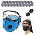 Reusable Carbon Filter Dust Mask, Carbon Filter Dust Mask with Eye Protection, Full Face Protection with 10 Filters