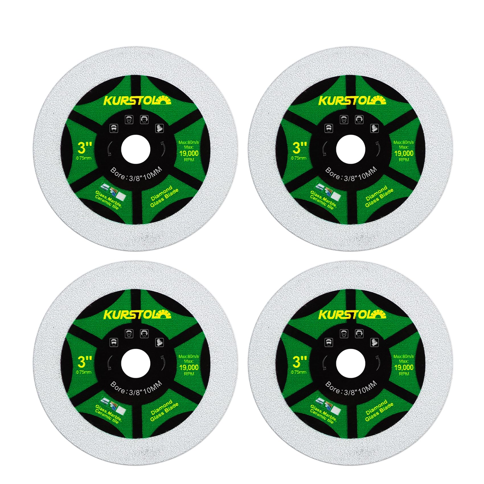 KURSTOL 3-Inch Saw Blade Set 4-Piece for Cutting