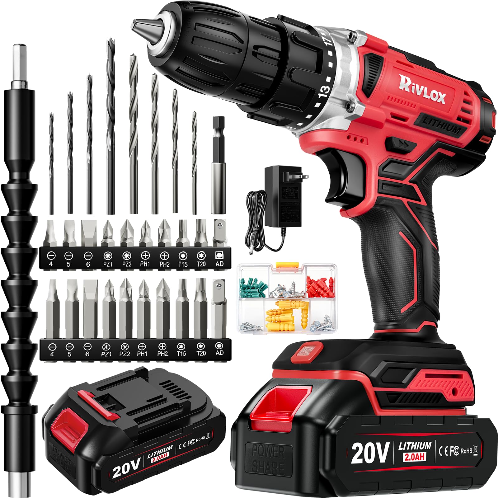 Cordless Electric Power Drill Driver Set for Home DIY