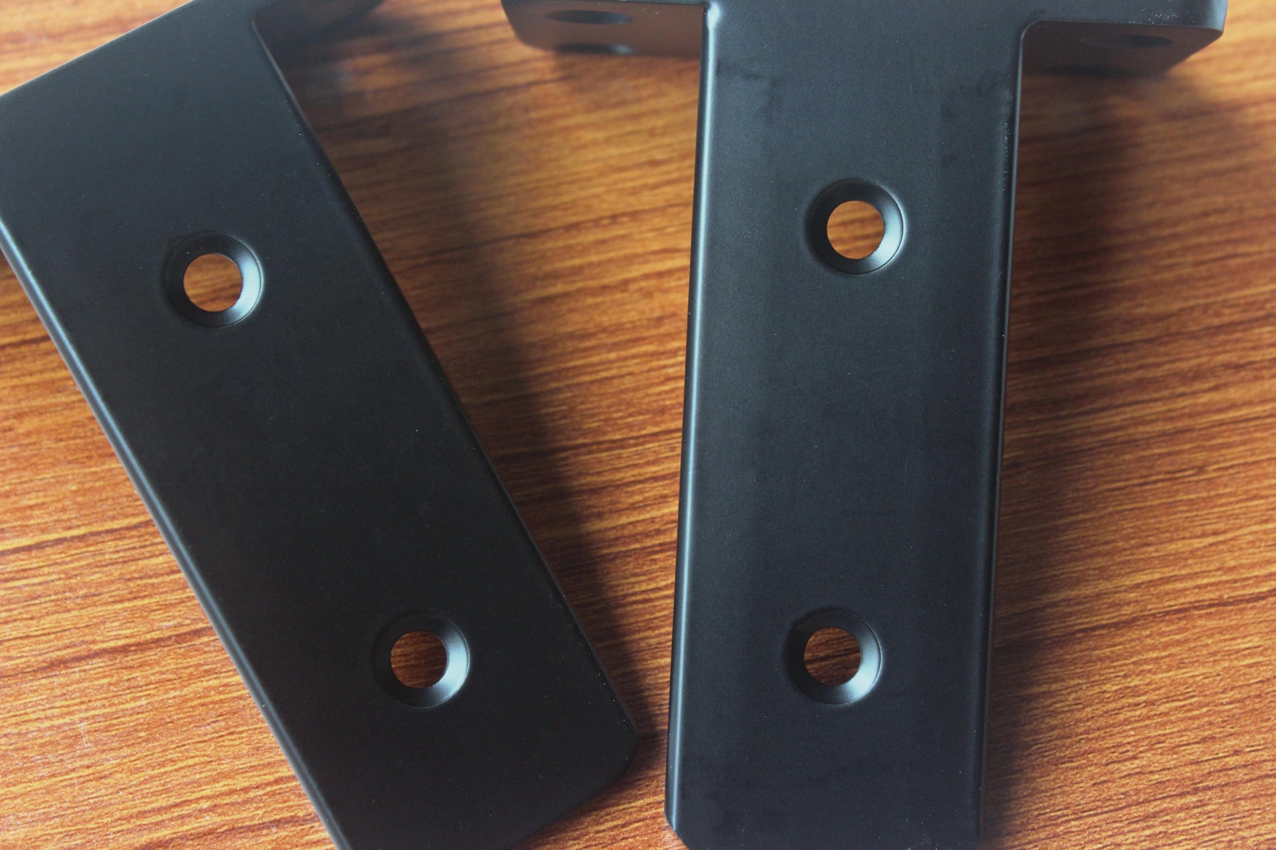 Hidden L Shelf Bracket (1/5 Inch Thicked) Iron Floating Shelf Brackets Rustic Industrial Metal Brackets