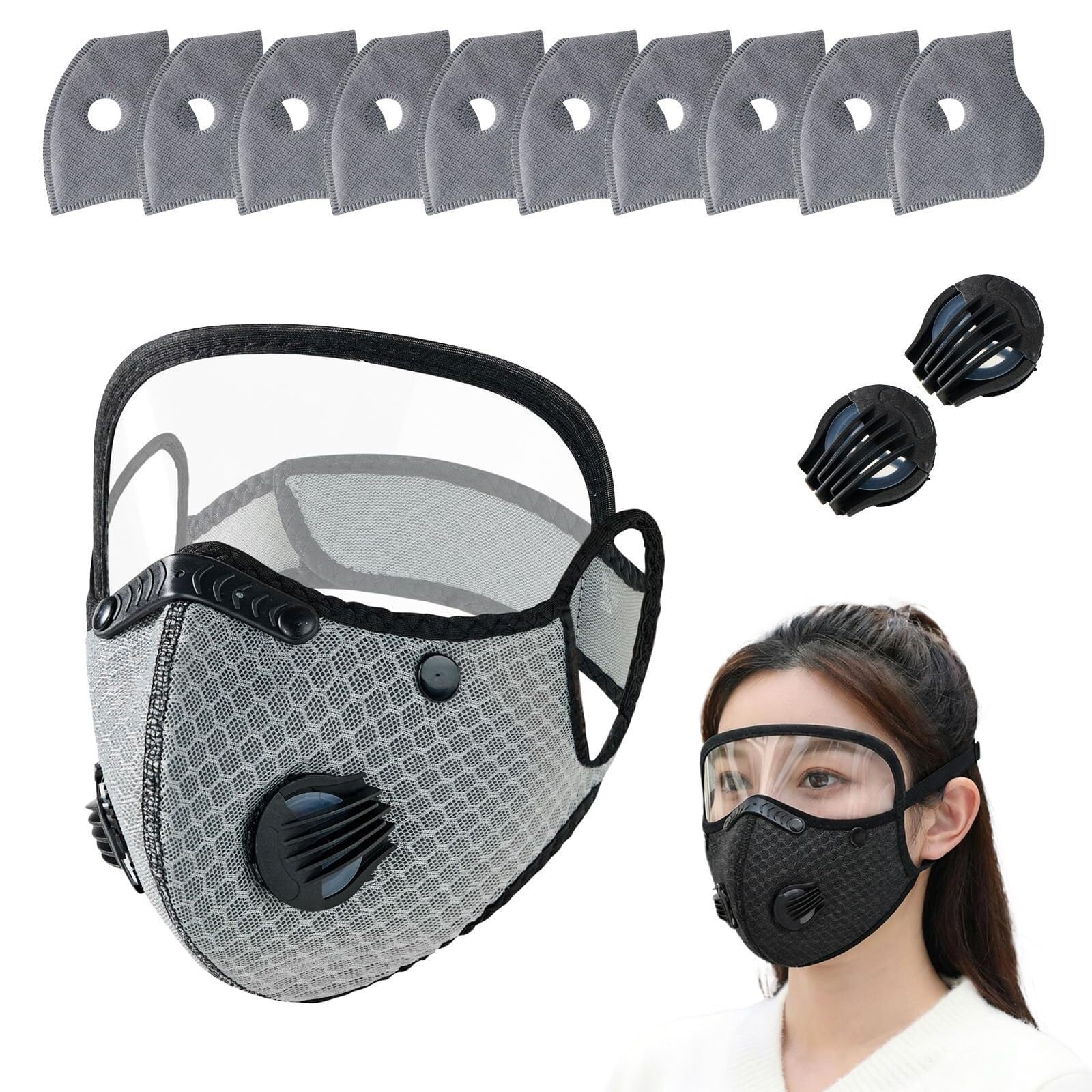 Reusable Carbon Filter Dust Mask with Eye Protection