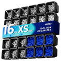 70 PCS Tool Box Organizer Tray & Drawer Organizer Set, 5 Size Interlocking Bins for Garage Tool Storage, Mechanic Tool Chest, Rolling Cart, Workbench Drawers with EVA Non Slip Pads