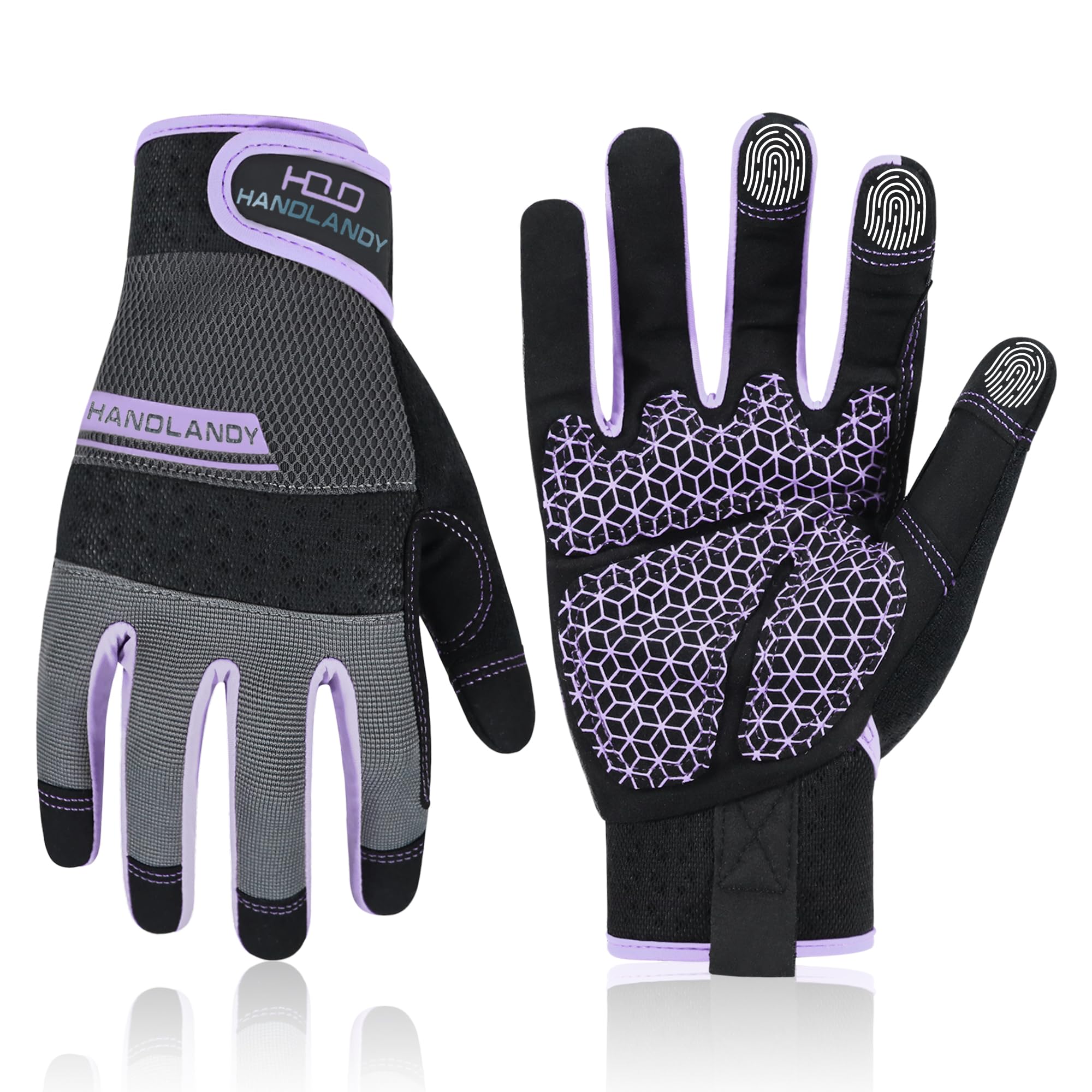 HANDLANDY Women’s Leather Gardening Gloves Touchscreen