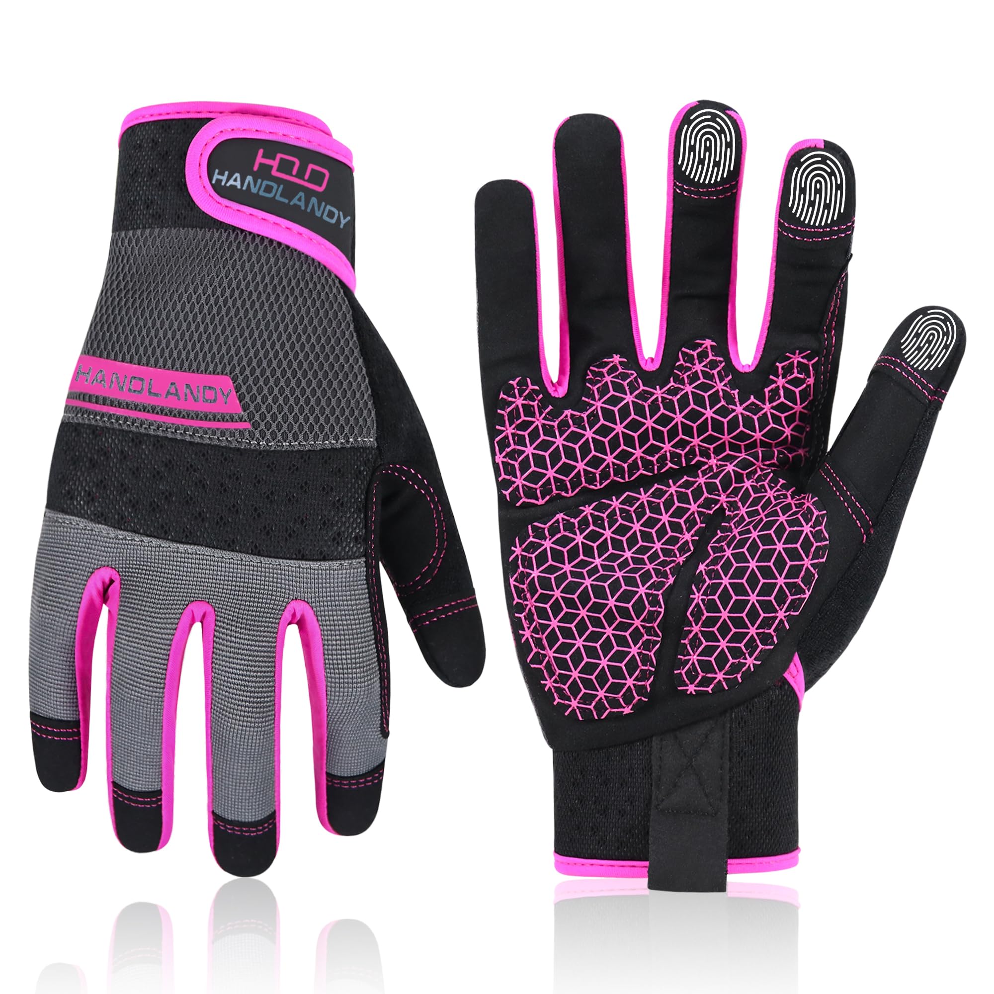 HANDLANDY Women’s Leather Gardening Gloves Touchscreen
