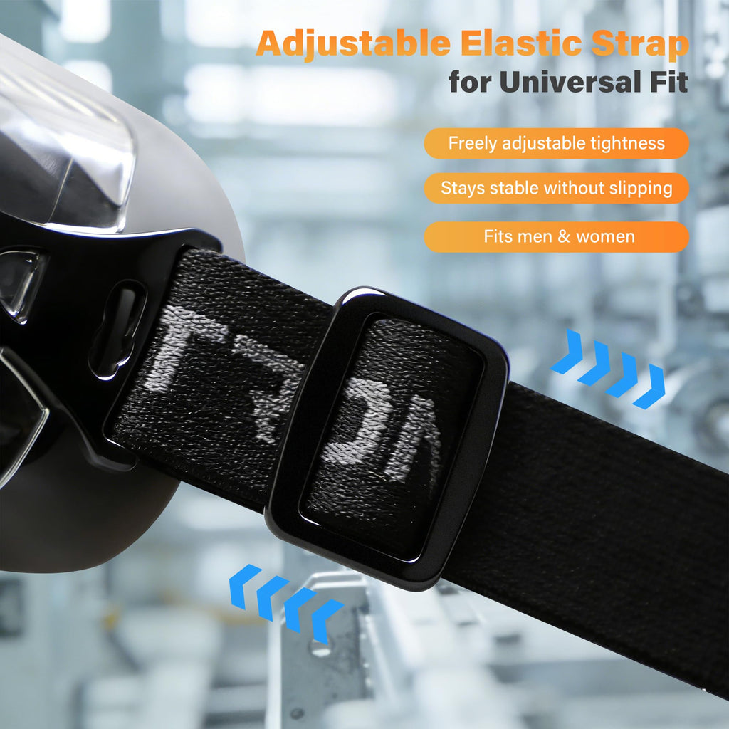 Safety Goggles Over Glasses, Anti Fog ANSI Z87.1 Scratch & Impact Resistance UV Protection
