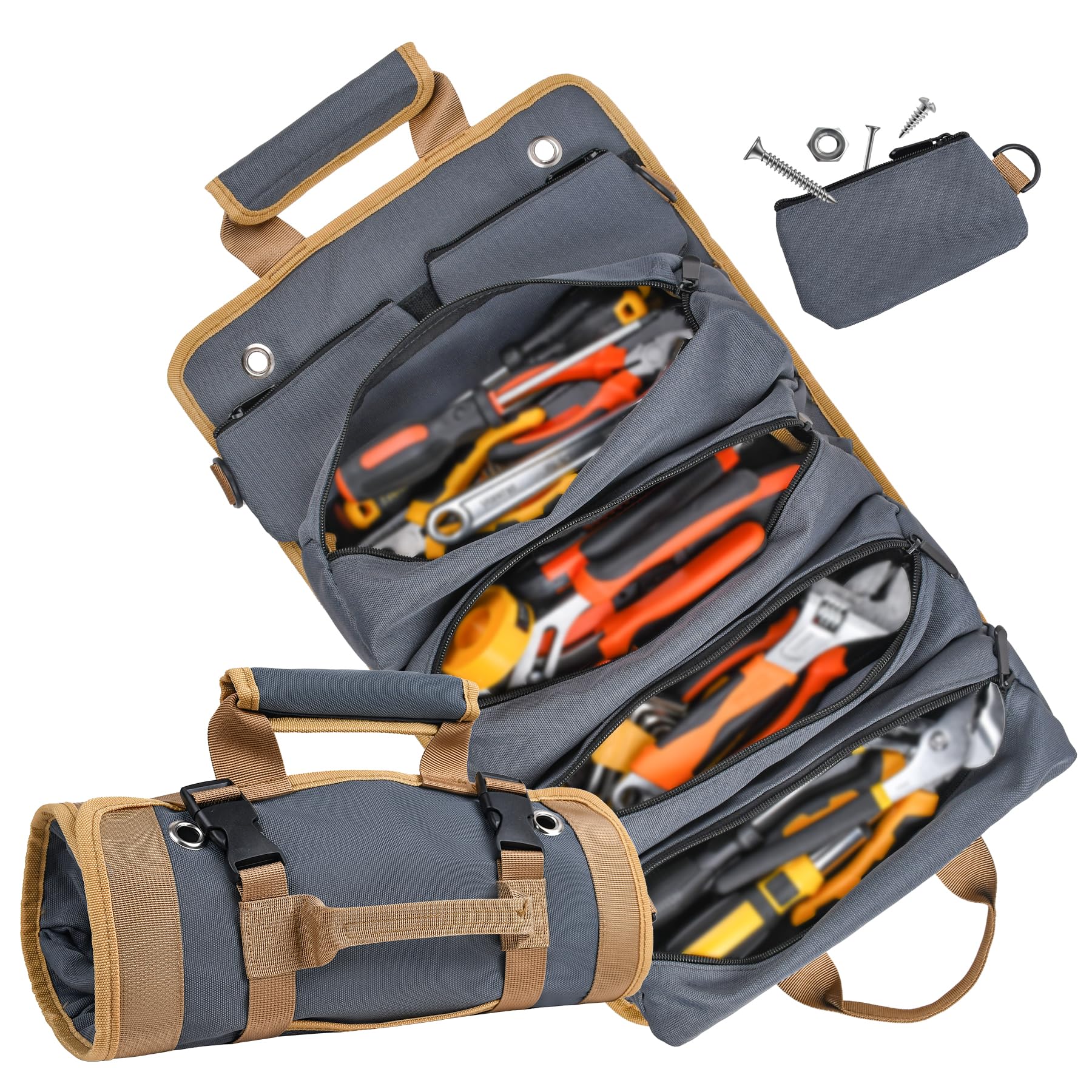 Heavy Duty Roll Up Tool Bag Organizer for Mechanics