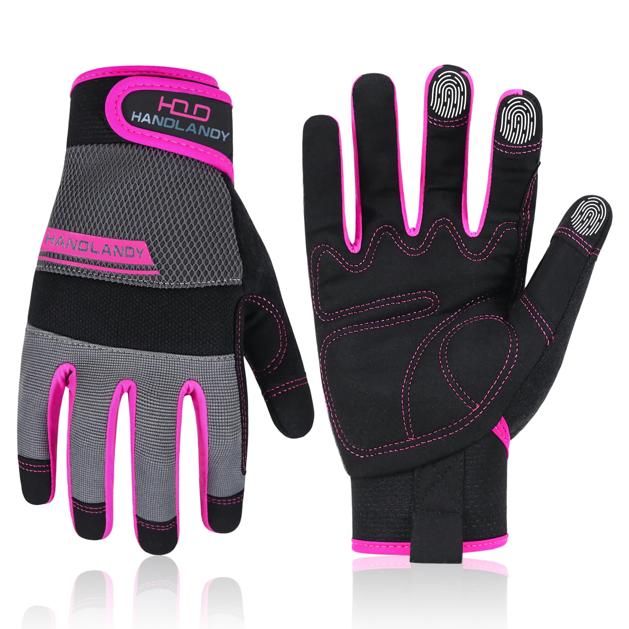 HANDLANDY Women’s Leather Gardening Gloves Touchscreen