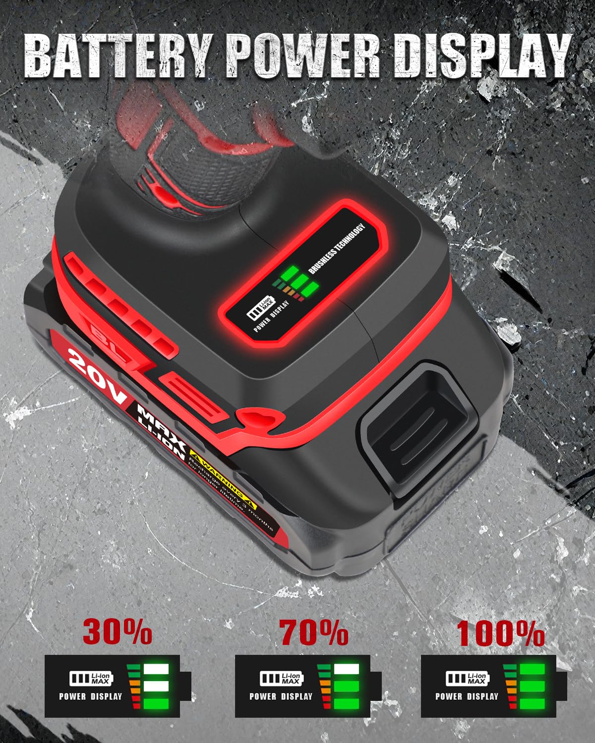 AVID POWER 20V Brushless Cordless Drill Set