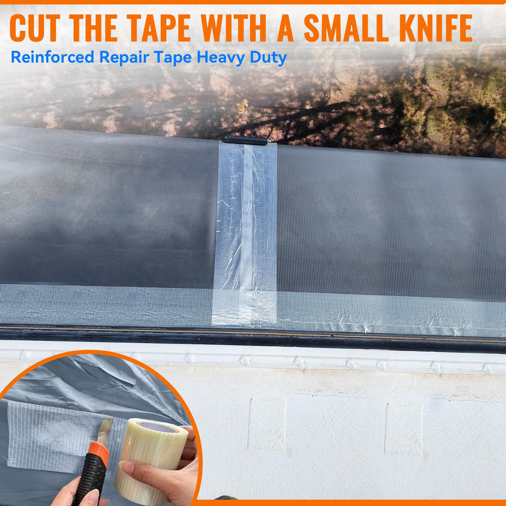 RV Awning Repair Tape for Tarp, Boat Covers,Tent, Sail Patch Kit, Waterproof, Reinforced Repair Tape