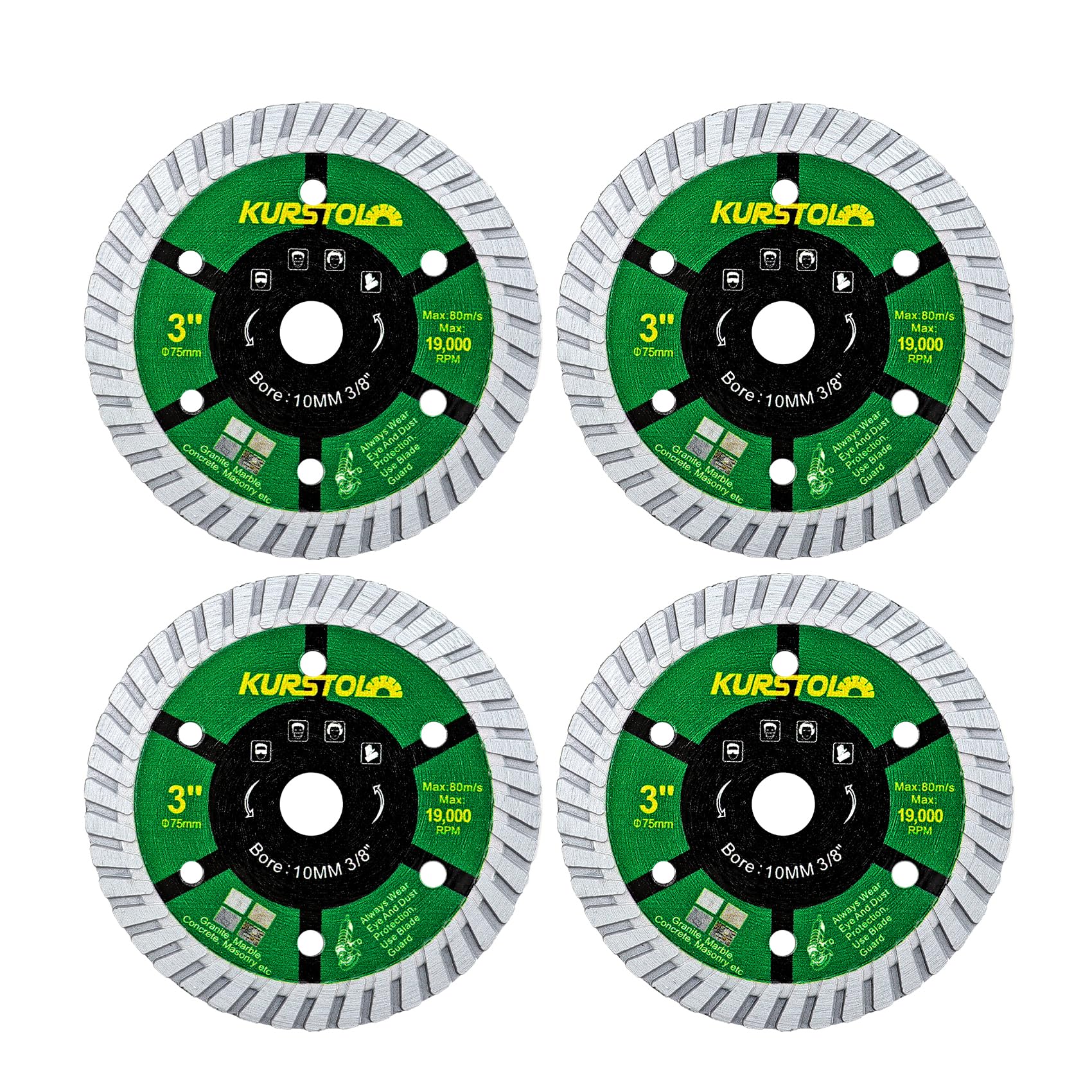 KURSTOL 3-Inch Saw Blade Set 4-Piece for Cutting