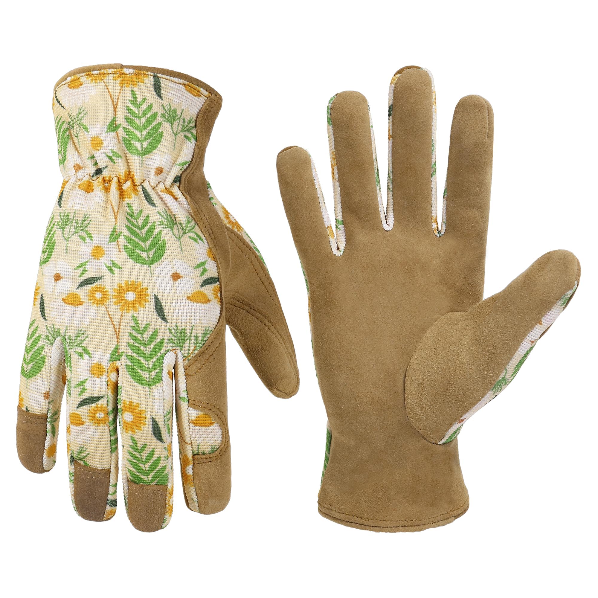 HANDLANDY Women’s Leather Gardening Gloves Touchscreen