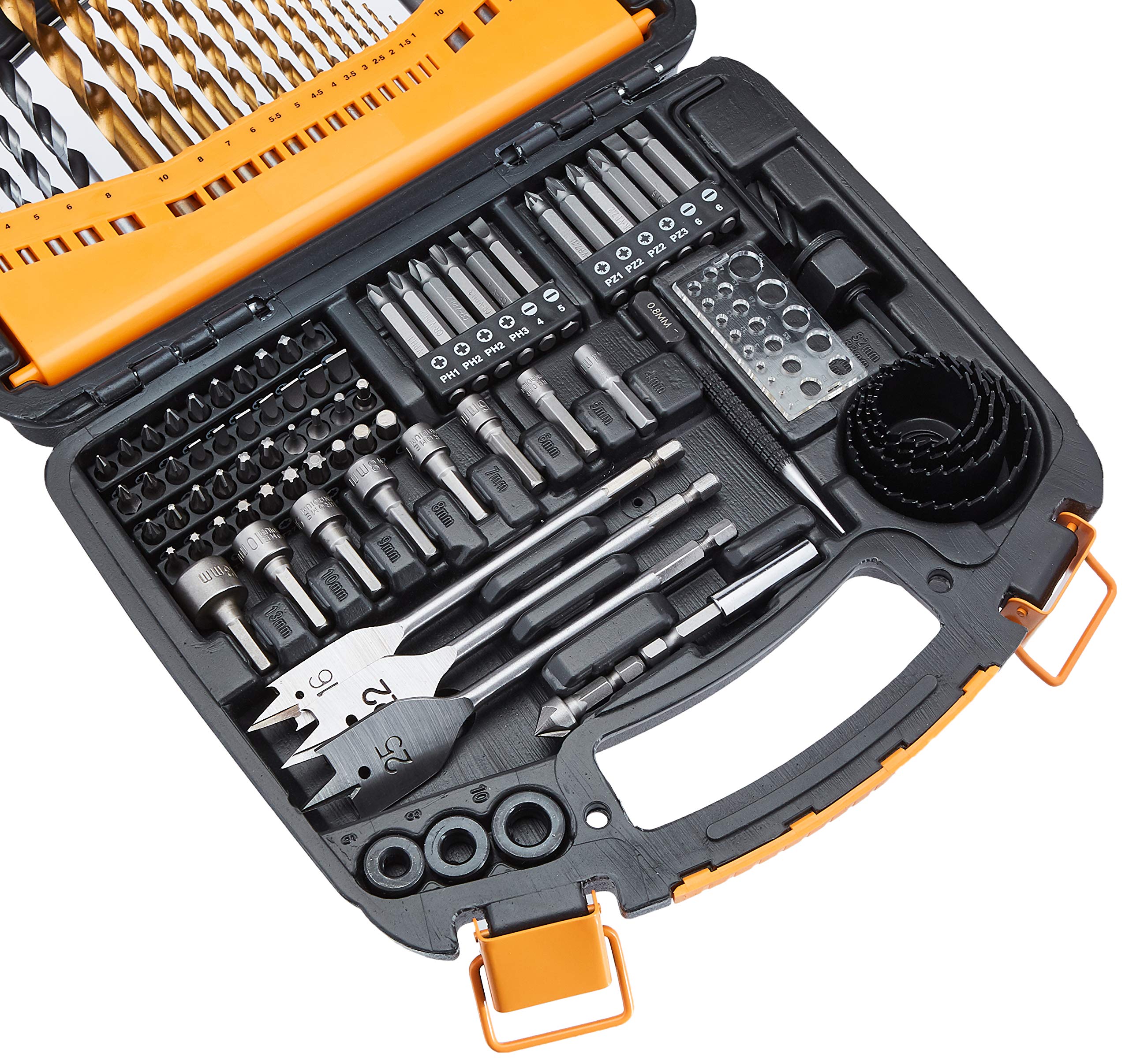Amazon Basics 100-Piece Drill and Driver Bit Set